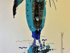 a sea blue bird R
