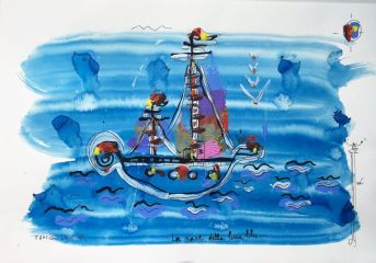 la nave della luna blu R
