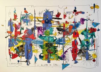 des pointes de bleu R