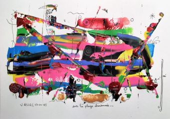 sur la plage abandonnee R